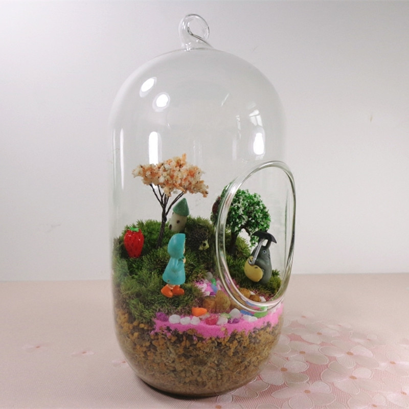 Terrarium Glass Bottle - 2 Stück/Packung 10*20cm Großes Zylinder-Glas-Terrarium Vase