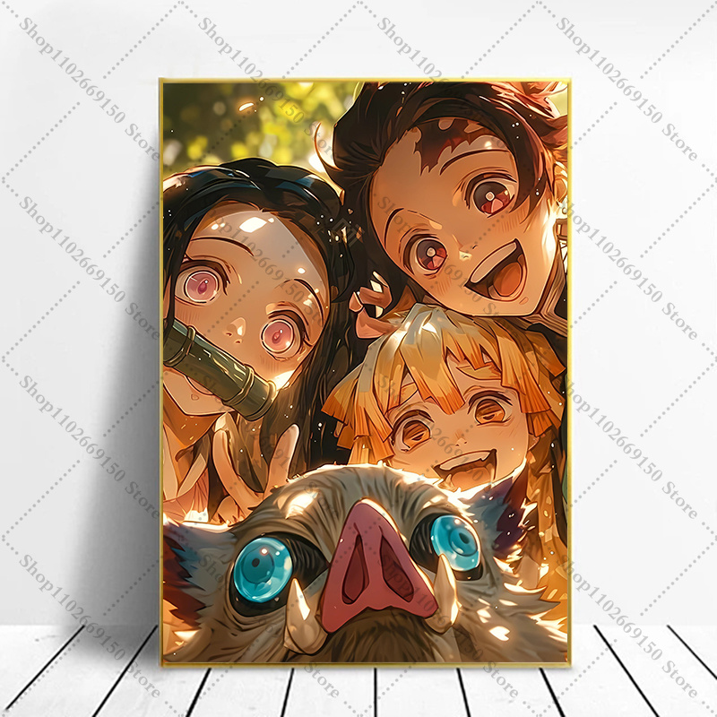 Home Decor Canvas - Anime Kreatives Bild Wohnaccessoires Demon Slayer