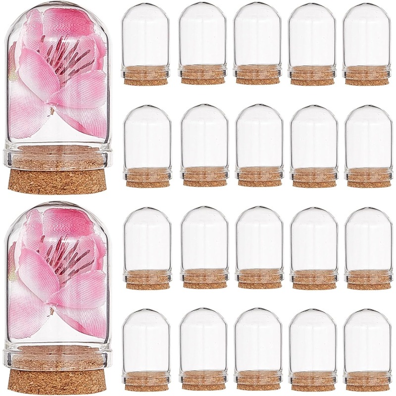 Terrarium Glass Bottle - 20 Sets Glas Cloche Dome Mini