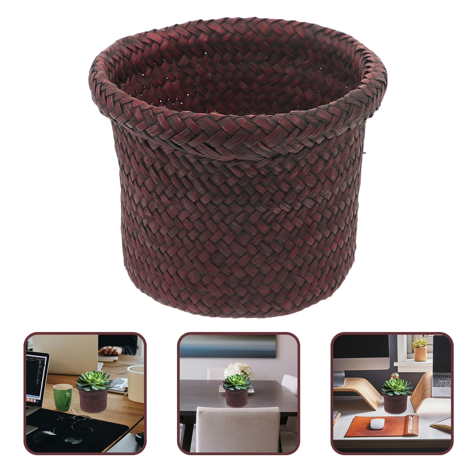 Home Decor Garden Ideas - 1 Stück Natürlicher Webkorb aus Seetang