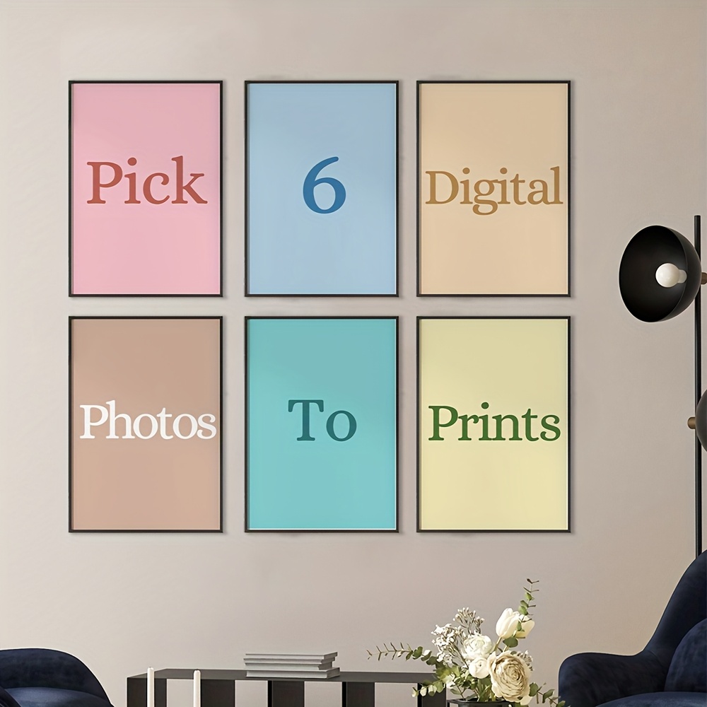 Home Decor Canvas - 6-teiliges Set Personalisierter Leinwanddruck mit Foto,