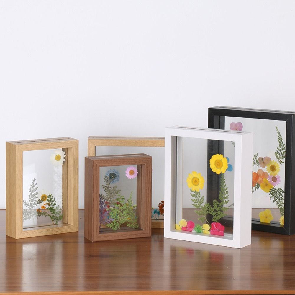 Bamboo Photo Frame - Holz Glas Blatt Probe Rahmen Transparent