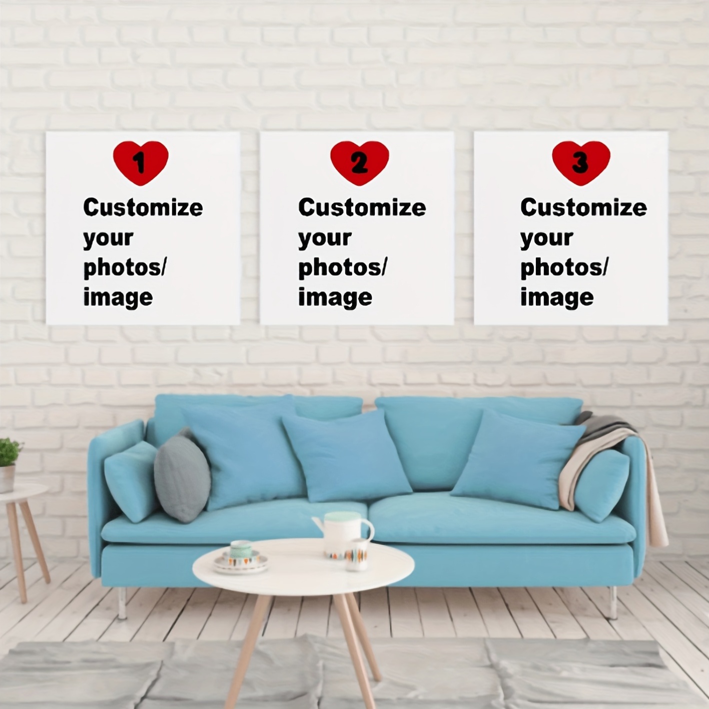 Home Decor Canvas - 3 teile/satz Benutzerdefinierte Quadratische Leinwand Poster