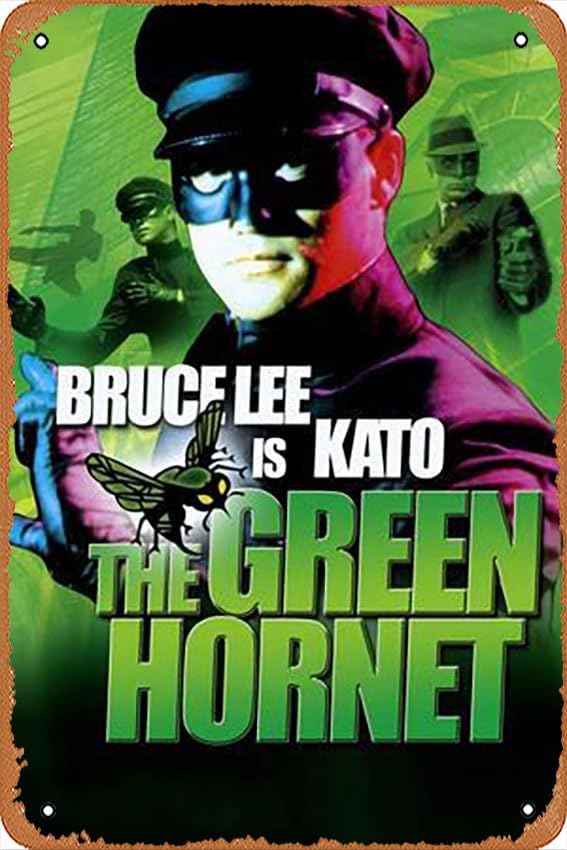 Home Decor Green - Metall-Blechschild – The Green Hornet, UK-Filmplakat,