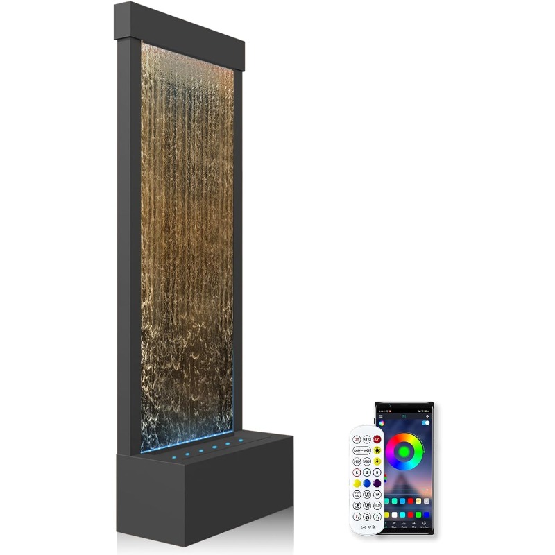 Home Decor Free App - EXW Moderner, einfacher, bodenstehender Wasserfallbrunnen für