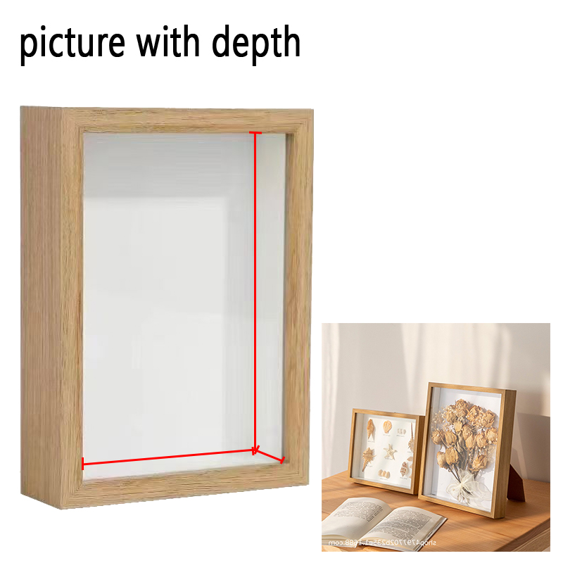 Bamboo Photo Frame - 3D Holzbilderrahmen Tiefe 3cm Massivholz Getrocknete