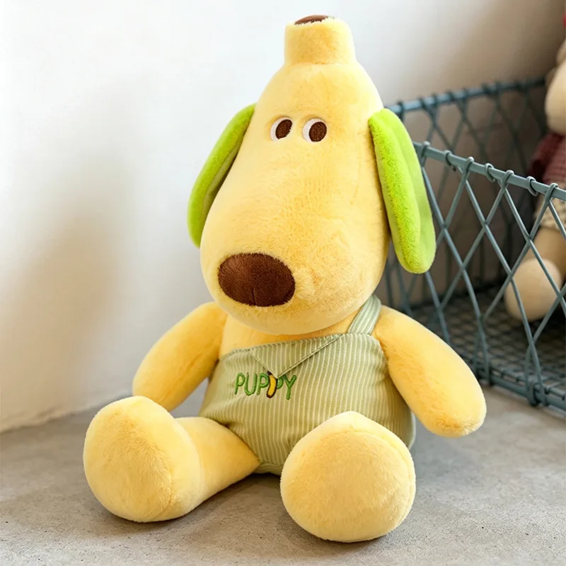 Home Decor Exchange - Kreative Bananenhund-Plüschpuppe, Niedlicher Angezogener Welpe, Stofftier,