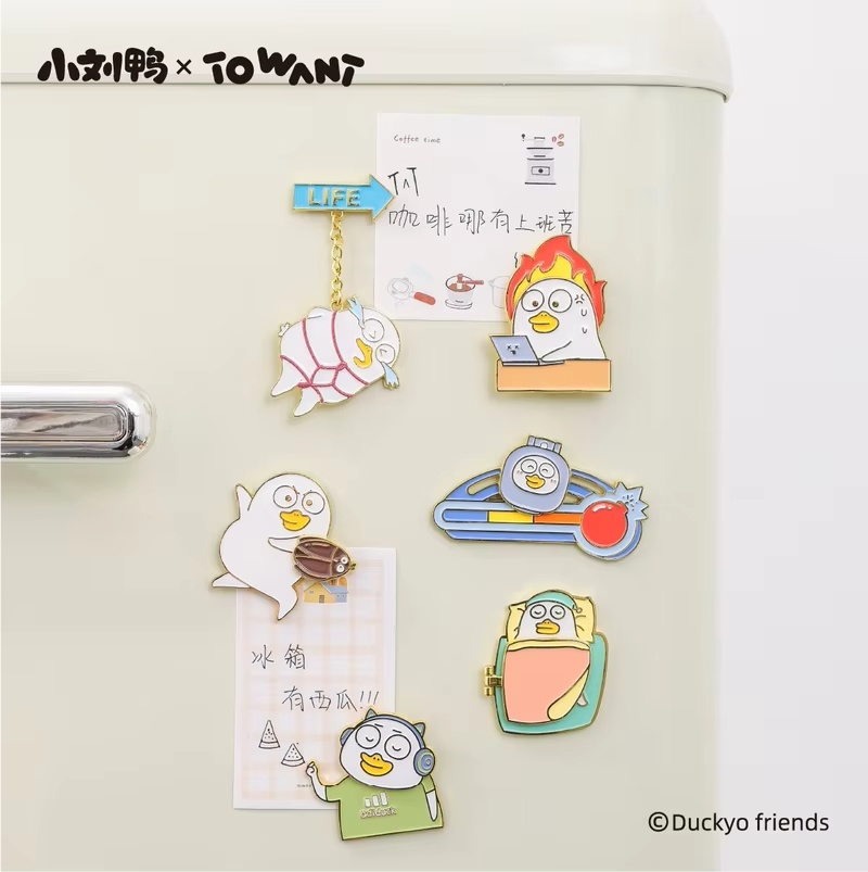 Home Decor Exchange - Duckyo Friends Magnetischer Kühlschrankaufkleber Cartoon Kreatives