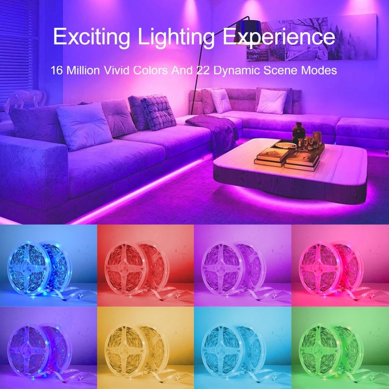 1-20m RGB LED-Lichtstreifen 5V – Home Decor Free App Bewertung und Preis
