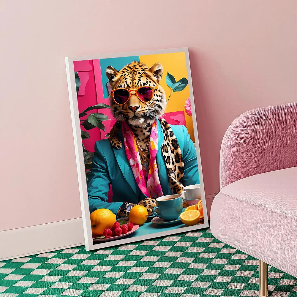 Leoparden-Kaffee HD-Wandkunst- – Home Decor Dopamine Bewertung und Preis