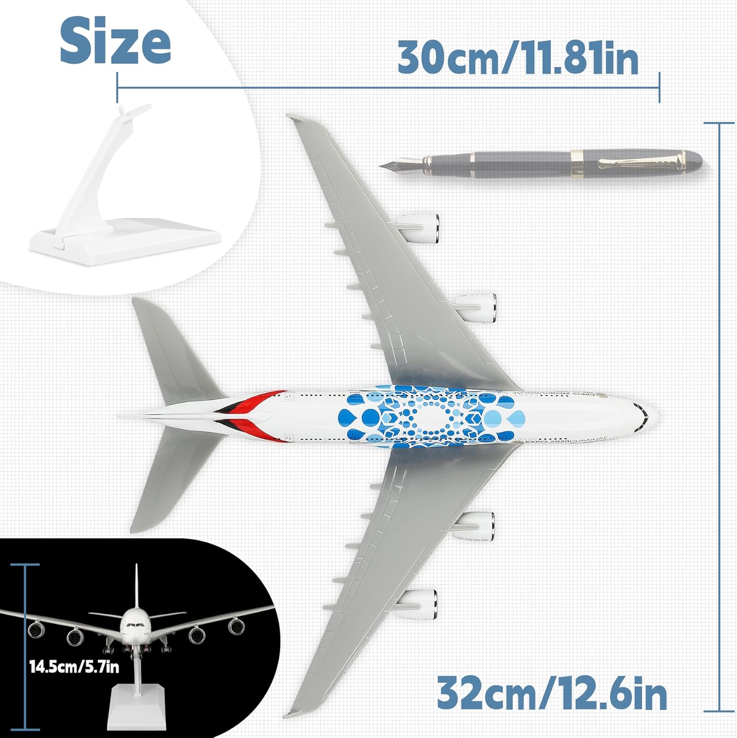 30cm UAE Expo A380 Airlines Fl – Home Decor Expo Bewertung und Preis