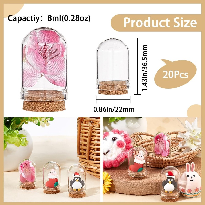 20 Sets Glas Cloche Dome Mini  – Terrarium Glass Bottle Bewertung und Preis