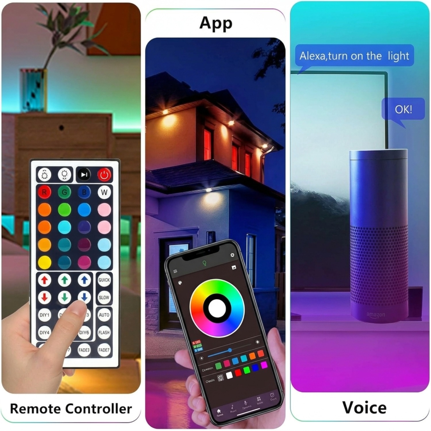10M 20M 30M RGB LED-Lichtstrei – Home Decor Free App Bewertung und Preis