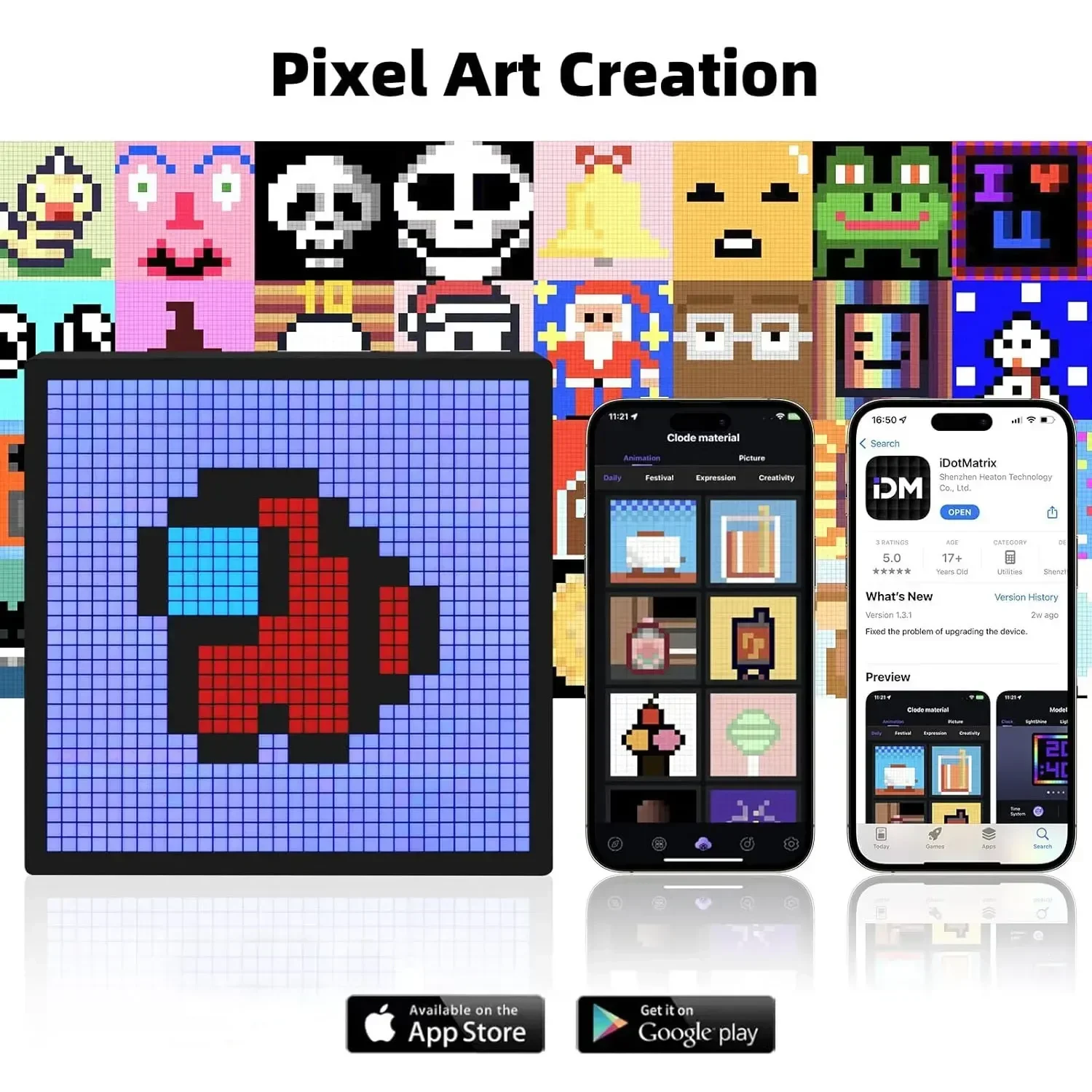 LED-Pixel-Display mit App-Steu – Home Decor Free App Bewertung und Preis