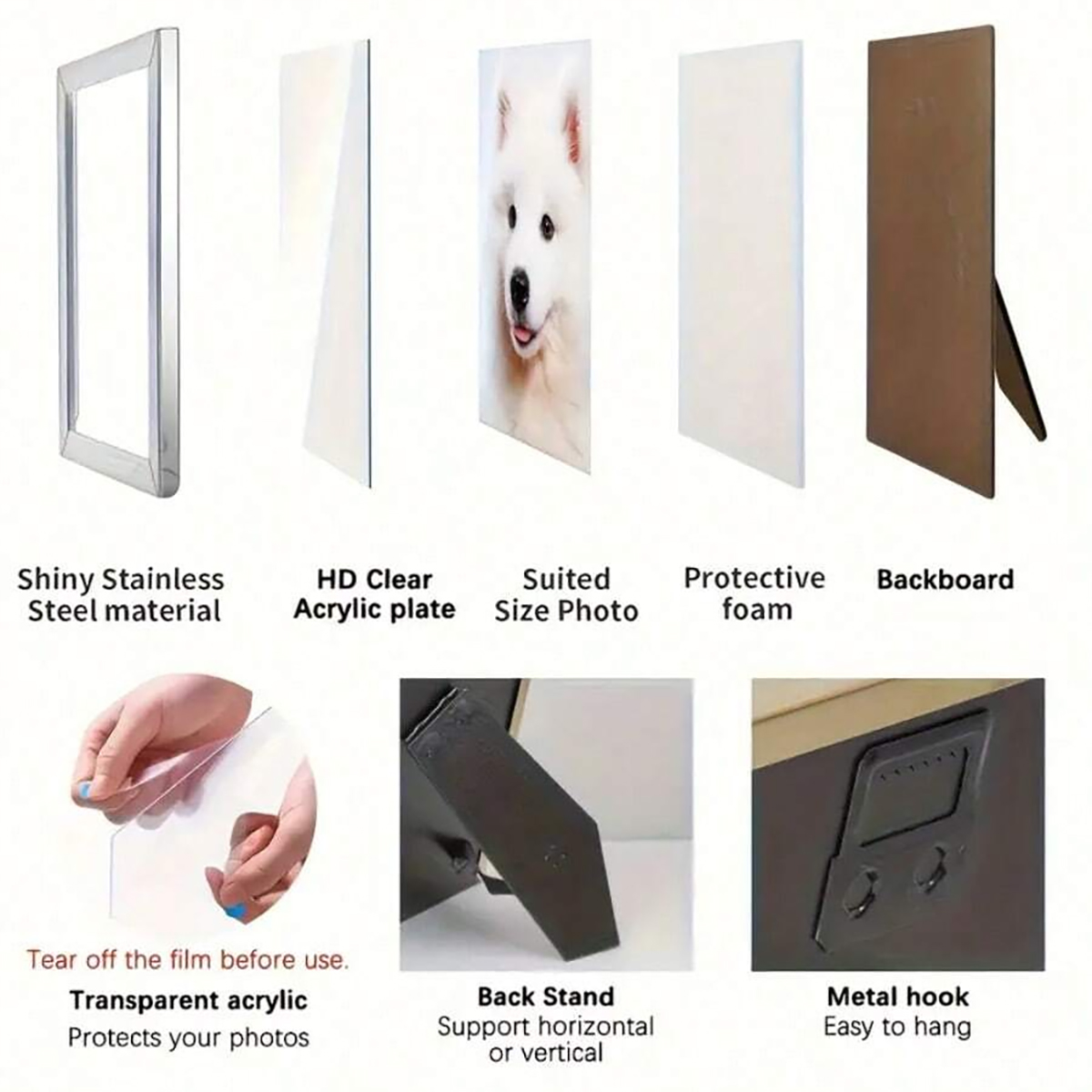 Edelstahl-Fotorahmen, vertikal – Bamboo Photo Frame Bewertung und Preis