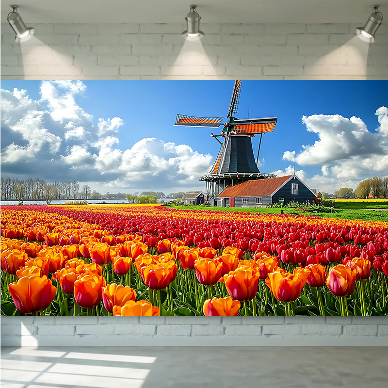Windmühle, Tulpenfeld, Niederl – Home Decor Netherlands Bewertung und Preis