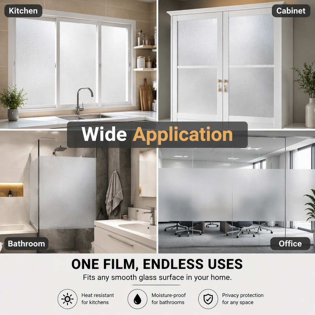 Einseitige grüne Fensterfolie  – Home Decor Green Bewertung und Preis