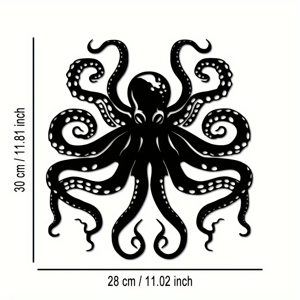 【2D Flach】 Oktopus-Wanddekorat – Home Decor Garden Ideas Bewertung und Preis